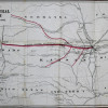 Proposed route and branch lines of the Kansas Central (in red)