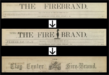 Changing heading of Firebrand newspaper, 1884