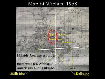 Map of Wichita in 1958