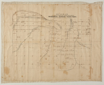 Map of early Wabaunsee settlement c.1856-1860