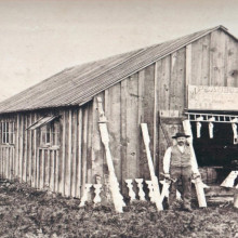 Chapman's first carpentry and contracting shop