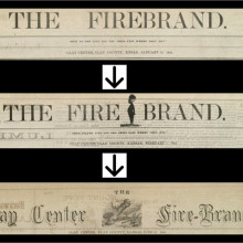 Changing heading of Firebrand newspaper, 1884
