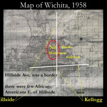 Map of Wichita in 1958